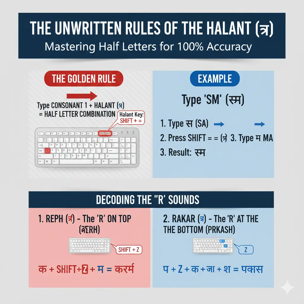 The Halant {्} Shortcut Key Guide for Mangal Typing