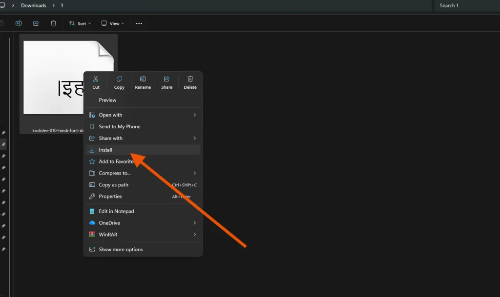 Step 2 Install the Font